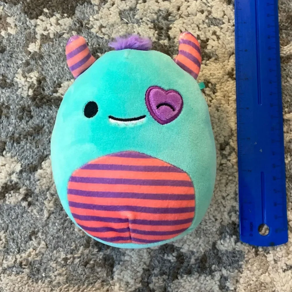 Original Squishmallows  Valentines Leon The Monster Blue Plush